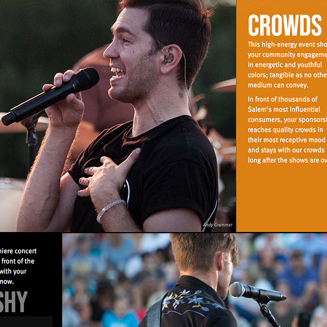 Email campaign and landing page for sponsorship for  River Rock concert series Salem OR - Cuffe Sohn Design